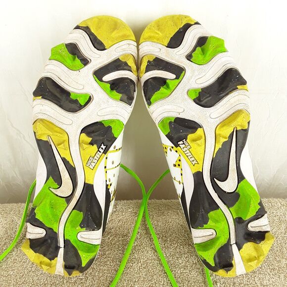 NIKE Baseball Cleats Youth size 6Y, Alpha Huarache Kids Shoes black yellow green - Picture 10 of 11